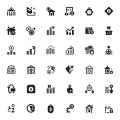 Investment vector icon and illustration art.