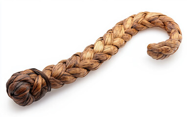 A handcrafted whiri made of harakeke symbolizing unity during Matariki Isolated on white Background