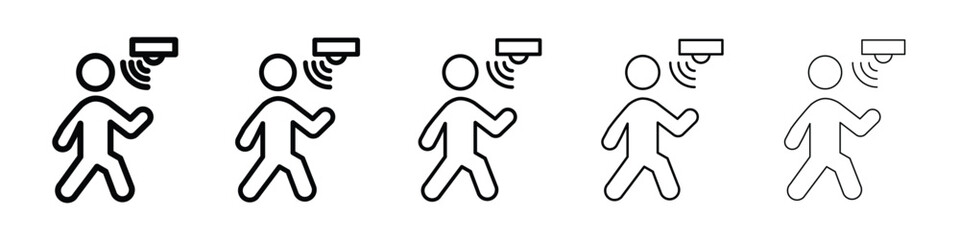 Motion sensor icon filled flat sign concept for web design.