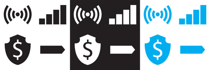 Icons for public navigation. Vector for websites, mobile interfaces, presentations, banner, visual branding etc. Vector illustration. isolated on white and black background. EPS 10