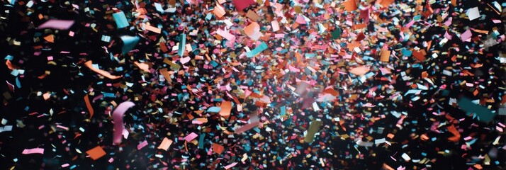 Celebration of a Winning Ticket With an Explosion of Colorful Confetti in a Festive Atmosphere