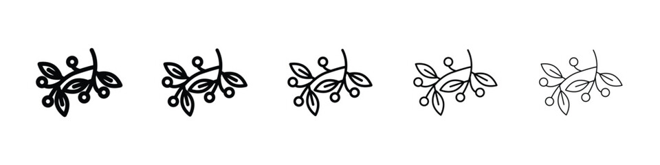 Mistletoe icon filled flat sign concept for web design.