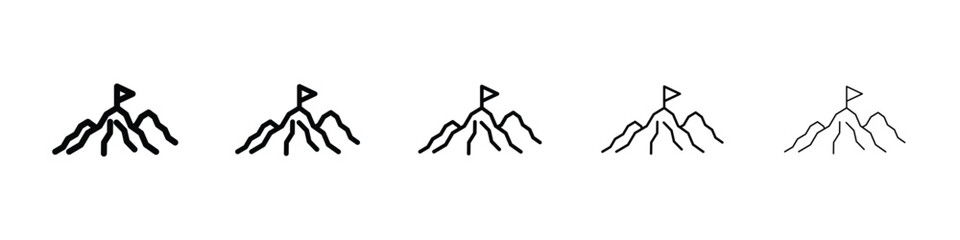 Mission icon filled flat sign concept for web design.