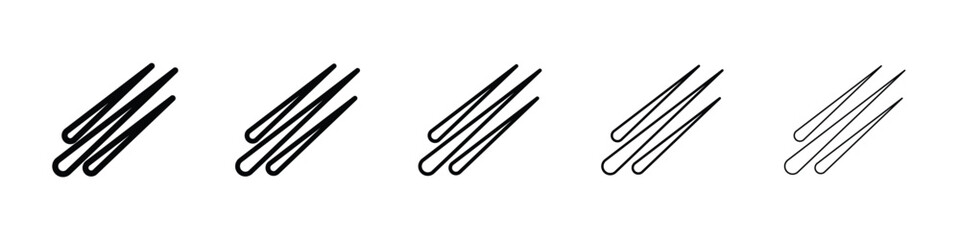 Meteor shower icon filled flat sign concept for web design.