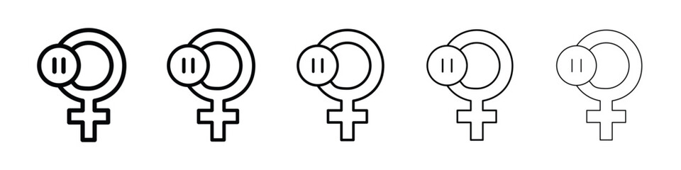 Menopause symbol filled flat sign concept for web design.