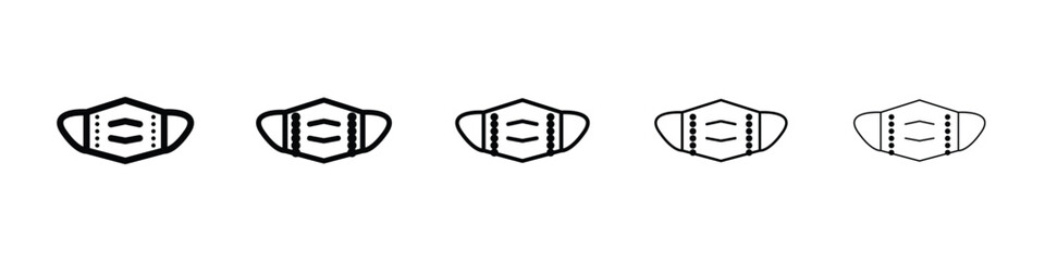 Mask face icon filled flat sign concept for web design.