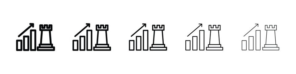 Marketing strategy icon filled flat sign concept for web design.