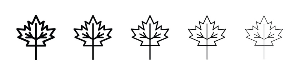 Maple leaf icon filled flat sign concept for web design.