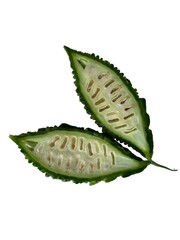 Bitter Gourd (Momordica charantia) Isolated on White Background
Bitter gourd or Momordica charantia...