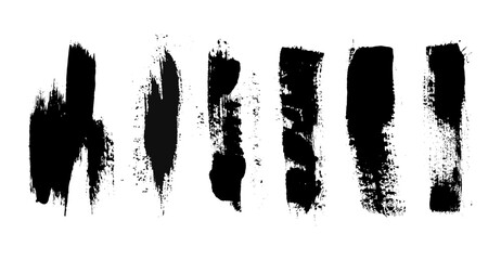 Vector black ink paint stroke