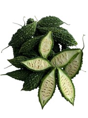 Bitter Gourd (Momordica charantia) Isolated on White Background
Bitter gourd or Momordica charantia...