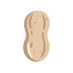 Simple Illustration of a Single Peanut Pod.