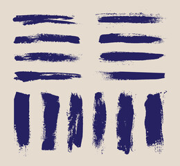 Set of paint brush stroke
