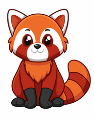 Adorable Red Panda Cartoon Mascot Perfect for Logos Branding Childrens Books and Cute Designs
