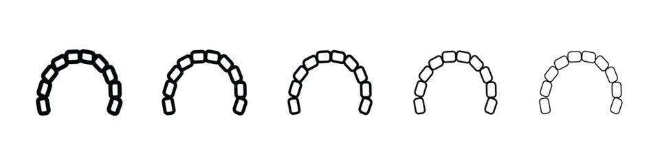 Lingual braces icon filled flat sign concept for web design.