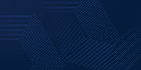 Fototapeta premium Dark blue background. Modern line stripes curve abstract presentation background. Luxury paper cut background. Abstract decoration, golden pattern, halftone gradients, 3d Vector illustration