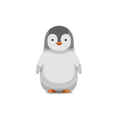 Fototapeta premium Adorable Cartoon Penguin Illustration: Front View.