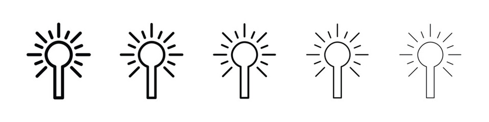 Laser beam icon filled flat sign concept for web design.