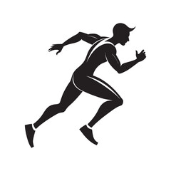 silhouette of a man running