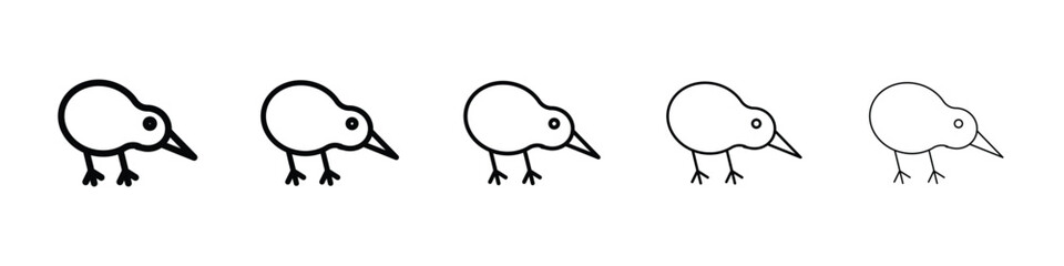 Kiwi bird icon filled flat sign concept for web design.