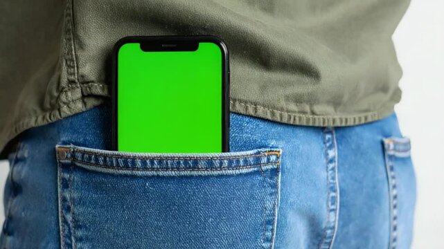 Smartphone in pocket of jeans