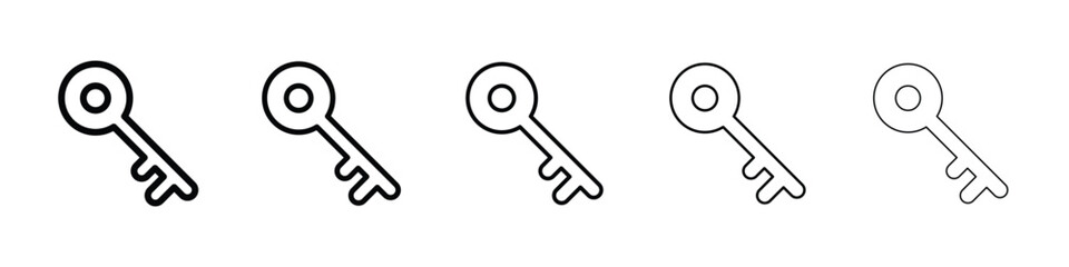 key icon filled flat sign concept for web design.