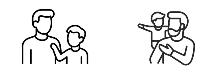 Father and child bonding in playful moments during daytime