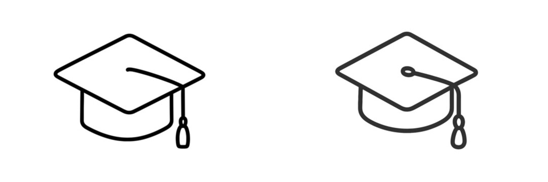 Graduation caps symbolizing achievement and academic success during a commencement ceremony in a school setting
