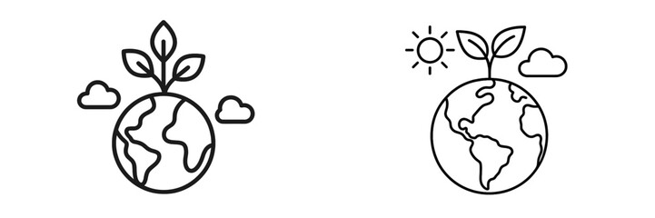 Growing plants symbolize hope and sustainability in global awareness for environmental protection efforts