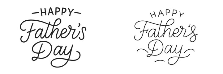 Creative handwritten designs celebrating Father's Day in modern and classic styles