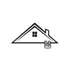 Roofer Logo, Minimalist Roofing Business Logo, Angled Roof Shape With a Tool Belt Hanging