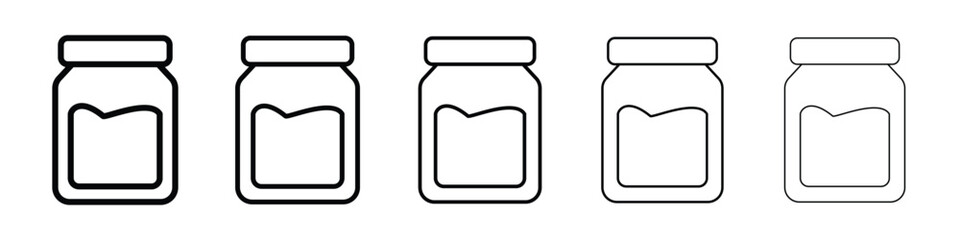 Jar icon filled flat sign concept for web design.