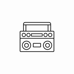 boombox music tape icon sign vector