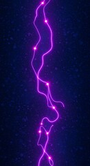 Abstract glowing purple neon lines on dark textured background