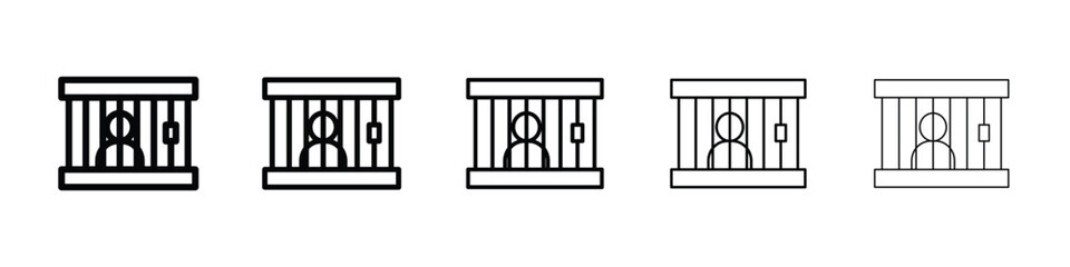 Jail icon filled flat sign concept for web design.