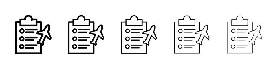 Itinerary icon filled flat sign concept for web design.