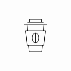 coffee mug lid icon sign vector