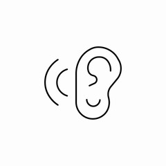 ear hearing human icon sign vector