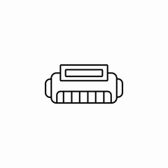 harmonica music instrument icon sign vector