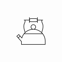 kettle whistling icon sign vector