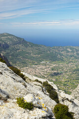 View of Port Soller from Mirador ses Barques, Mallorca, Spain	