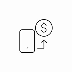 mobile payment icon sign vector