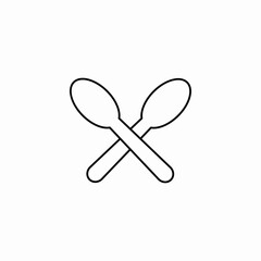 plastic spoons icon sign vector
