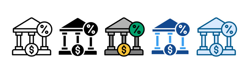 Loan Management Icon Set Multiple Style Collection