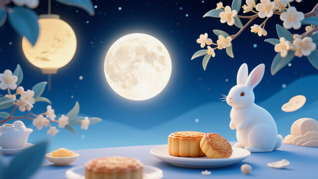 Mid-Autumn Festival material images