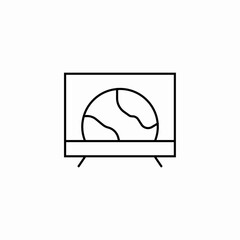 screen planet icon sign vector