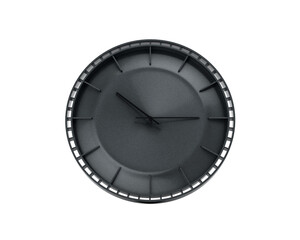 A Modern Charcoal Black Wall Clock Ten Fifteen 10 15 Minimalist For Modern Interiors 3D Illustration