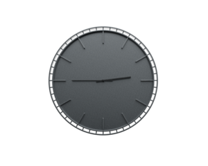 A Modern Dark Gray Wall Clock Two Forty Five 2 45 Minimalist For Modern Interiors 3D Illustration