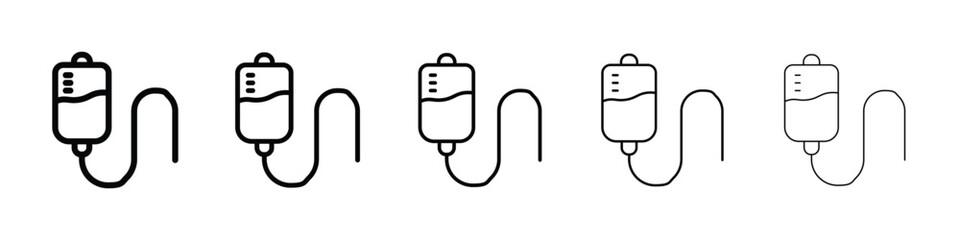 IV bag icon filled flat sign concept for web design.