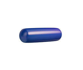 3D Glossy dark blue minus symbol with a sleek, modern, and minimalistic design. 3d illustration